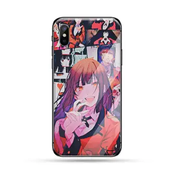 Manga Kakegurui Jabami Yumeko Mehke Gume Telefon Kritje Kaljeno steklo Za iphone 6 6S 7 8 plus X XS XR 11 PRO MAX