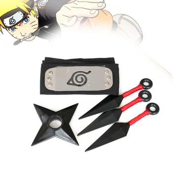 Uchiha Itachi Akatsuki Cosplay Dodatki Set Pokrivala Ogrlica, Prstan Orožje Kunai Anime Naruto Prop