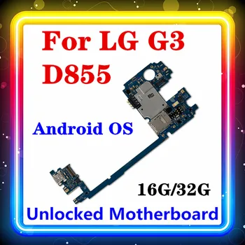 Za LG G3 D855 Motherboard Prvotne Nadomesti Logiko Odbor s Sistema Android ROM 16gb / 32gb RAM 2G/3G Polno Žetonov Preizkušen MB