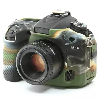Mehke Silikonske Gume Fotoaparat Telo Primeru Kritje Za Nikon D7100 D7200 Fotoaparat Torba Zaščitni Lupini Pokrov