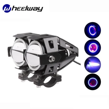 Wheelway Angel Eye motorno kolo Svetlobe 2 kos 12V-80V Spremenjen Smerniki Super Svetle Luči za Meglo U7 Laser LED Vodja Svetlobe