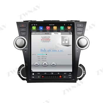 Tesla zaslon Android 9.0 Avto Multimedijski Predvajalnik Za Toyota Highlander 2008 GPS Navigacija Auto video audio stereo radio vodja enote