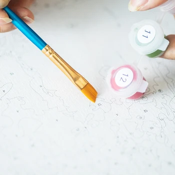 GATYZTORY diy barvanje z številkami na platno slikarstvo kompleti za otroke, risanka dekle in zajec 40x50cm brez okvirjev umetnosti olje HandPainted