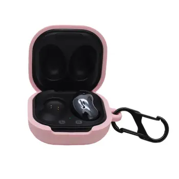 NOVO Silikonsko Ohišje za Slušalke Pokrovček Za Galaxy Brsti Živo Slušalke Zaščitna Primeru Zajema Bluetooth Brezžične Slušalke Primeru S Kavljem