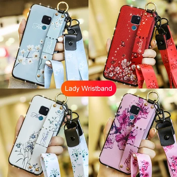 Prenosni cvetlični visi vratu traku telefon torbica za Xiaomi Redmi K30 K20 Opomba 8 7A 7 6A 6 Pro Note8 Note7 mehko TPU zajema coque