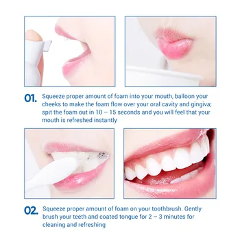 LANBENA Beljenje Zob Mousse Zob zobna pasta za Čiščenje Sveže Odstranjevanje Madežev Plaketo Slab Zadah Zob Čiščenje Zob Zobna Orodje
