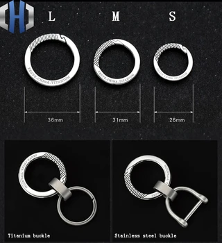 Titanove Zlitine Avto Keychain Moški Obesek Visi Ustvarjalne Osebnosti Luksuzni Key Ring