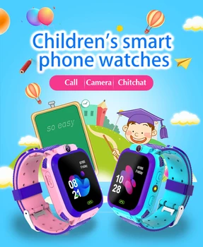 Battiphee Otroci Smartwatch V12 LBS Lokacije Kartica SIM Podpira Otrok Pametno Gledati Otroke, SOS Klic Tracker AntiLost SOS S Kamero