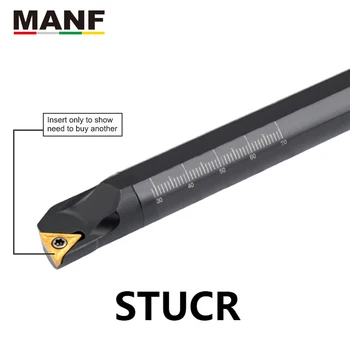 MANF CNC Stružnica 14 mm 16 mm S25S-STUCR11 Obračanja Orodje za Rezanje Bar Toolholder TCMT Vstavi Notranji Dolgočasno Luknjo Orodje Imetniki