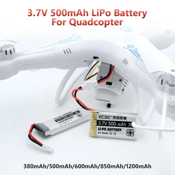 5PCS 3,7 V 380 500 600 850 1200mAh Lipo Baterijo za Syma X5 X5C X5S X5SC X5SW RC quadcopter Daljinsko upravljanje zrakoplova
