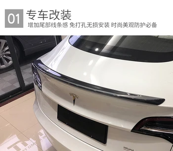 Spojler Iz Ogljikovih Vlaken Zadaj Prtljažnik Spojler Črni Barvi Za Tesla Model 3 2017 2018 2019 2020