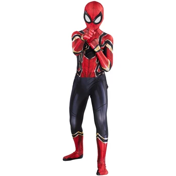 Železo Pajek Cosplay Amazing Spider-boy Človek Halloween Kostum Peter Parker Zentai bo Ustrezala Superheroj Obleka Za Otroke, Odrasle C39A66