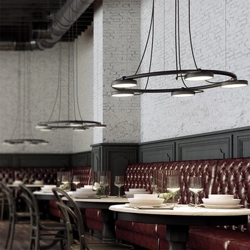 Sodoben Nordijski Minimalističen Obesek Svetlobe Ustvarjalne Art Deco Lron LED Viseče Luči Za dnevno sobo Restavracija Indoor Luči e27