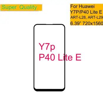 10Pcs/veliko Za Huawei Y7P 2020, Zaslon na Dotik, Sprednji Plošči Zunanje Steklo P40 Lite E LCD Steklo Objektiv Zamenjava Y7P ART-L28 ART-L29