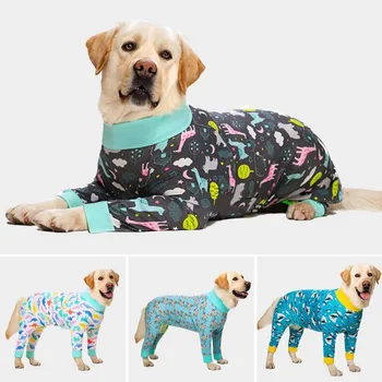 Big Dog Tanke Obleke, All-inclusive štirinožni Bodysuit Doma Pižamo Ženski Pes zdravstvene Nege Trebuh Odvajanja Sterilizacijo Pet Oblačila