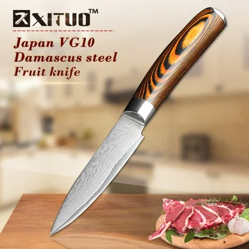 XITUO Visoke kakovosti pripomoček nož Kuhinjski nož Japonski VG10 73 plast Damask jekla odrezanje nož leseni ročaj Boning nož Orodja