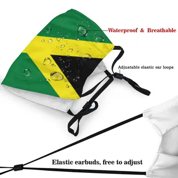 Jamajški Zastavo, ki Niso za Enkratno uporabo Tiskanih Usta Masko Proti Meglica Hladno Dokaz Poliester zaščitni Pokrov Respirator za Odrasle