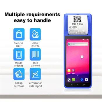 Pos Terminal Android PDA Ročno sprejemanje zakona tiskalnik 2G, 3G, WIFI, BT Mobilni Tiskalnik 58mm Brezžični Terminal 1D 2D Bralnik Črtnih kod