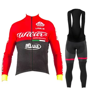 2020 Pozimi Italija Wilier rdeče dolg rokav Usposabljanje Jersey unisex kolesarska oblačila kolesarska dolgo dlako nastavite prostem kolo mtb kit