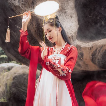 Kitajski Tradicionalni HanFu Ženske Fotografija Obleko Pravljice, Cosplay Ljudska Noša Starih Novo Leto Stranka Vezenje Hanfu Obleko gril
