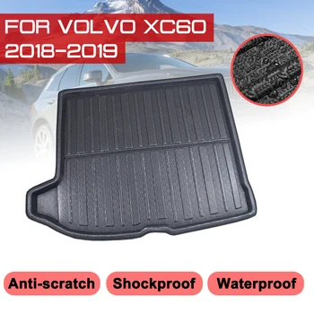 Avto Zadaj Prtljažnik Boot Mat Za Volvo XC60 2018-2019 Vodotesne Talne Preproge Preproge Anti Blato Pladenj Tovora Linijske