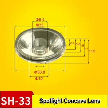 10pcs 33mm Akril optične leče svetilka kondenzatorja objektiv led street light projekcijski objektiv za Fizikalne Optike Preizkusa