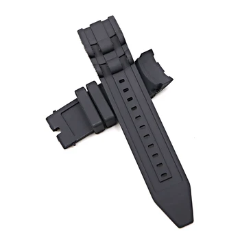 CARLYWET 26 mm Debelo Black Vodotesen Visoko Kakovostnega Silikona Zamenjava Watch Pasu Pasu Trak Za Invicta