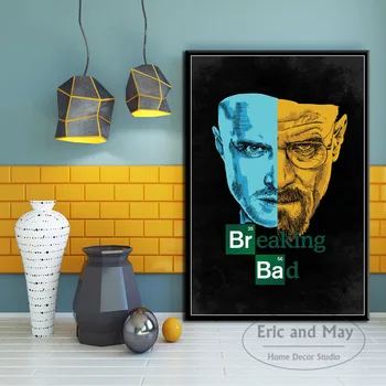 Poster Tiskanje Breaking Bad Klasični TV Serije Prikazuje Novo Umetniško Platno Oljna slika, Stenske Slike Dnevni Sobi Doma Dekor