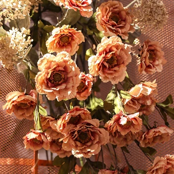 Novo Peony Svileno Krpo Simulacije Cvet Poročno Dekoracijo DIY Garland Darilo Dekoracijo Doma Obrti Rastlin Umetne Rože