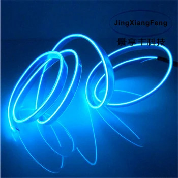 JingXiangFeng DIY Led Dekoracijo Neonska Luč 12V 1-5Meters Avto Notranjosti LED Prilagodljiva EL Hladno Žičnih Vrvi Cev Skladu nadzorni Plošči