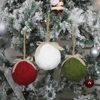 8 cm Božični Kroglice Božično Drevo Okraski za Dom Stranke Visi Dekoracijo Novo Leto, Božič Prisotna Božič Pletene Žogo