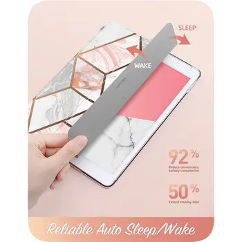 Za iPad 10.2 Primeru (2019) i-Blason Cosmo Lite Slim Trifold Stojalo Smart Jasno Trdi Nazaj Zaščitni Pokrov z Auto Sleep/Wake