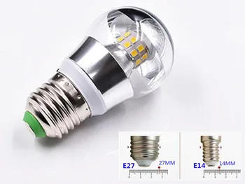 6PCS 220V LED Shadowless žarnice E27 E14 semi-plating živega srebra žarnica E27 reflektivni shadow Žarnica E14 strani Žareče Medicinske operacijo balona