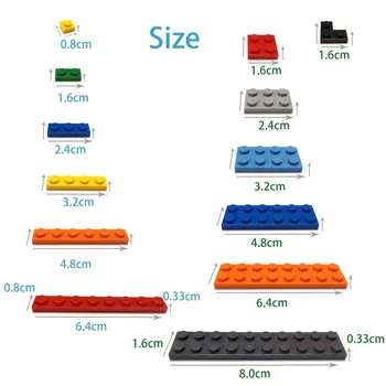 120PCS/veliko DIY gradniki Tanke 2X4Dots Izobraževalne Ustvarjalne Številke Opeke otroci Igrače za Otroke fit lego kock velikosti
