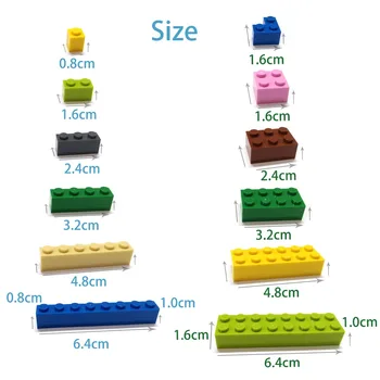 120PCS/veliko DIY gradniki Tanke 2X4Dots Izobraževalne Ustvarjalne Številke Opeke otroci Igrače za Otroke fit lego kock velikosti