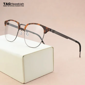 Ultralahkih modne blagovne znamke titana očal okvir moških optičnih očal okvir ženske, okviri za očala, moška očala za Ženske 9843