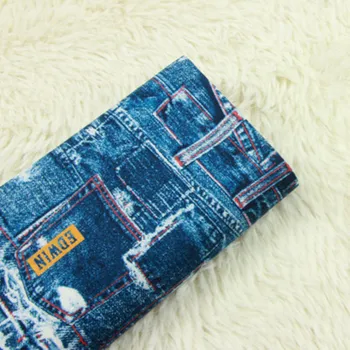 Pol metra Japonski bombaž tkanina denim značko tisk, ročno DIY oblačilo shirt obleko krpo A802