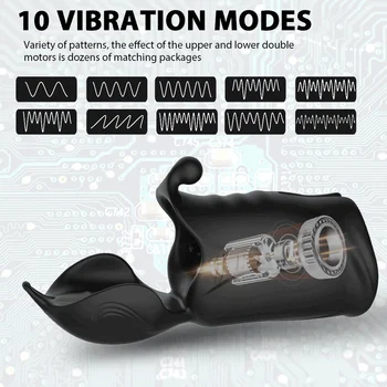 Moški Vibrator Masturbator Sex Igrače Penis Zamudo Trener Masaža Električni Glavice Penisa Spodbujanje Multi-Uporabo Metode Vibracije Odraslih Igrače