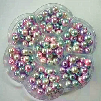4 mm 5 mm 6 mm 8 mm 12 Barvo wtraight luknje krog plastične imitacije biserne kroglice DIY za needlework pribor in Nakit, Izdelava