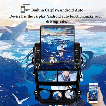 6 G+128G Android 10.0 4G Avto Radio Večpredstavnostna Video Predvajalnik Navigacija GPS 2 din Za Toyota Vios Yaris 2018 2019 2020 Casstte dvd