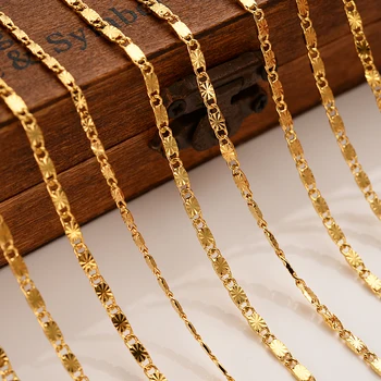 12pc 50 cm Zlata Necklacel figaro povezavo Verige za Moške, Ženske, dekleta kroglice Ogrlica, Zapestnica Hig Kakovosti polje verige čare poročna darila