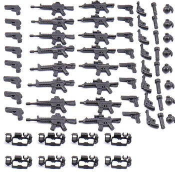 520PCS Orožja Pack Pištolo Ščit Kompleti Vojaški Specialci Serije Mini Vojak Številke WW2 Model Gradnik Opeke Otroci, Otroci Igrače