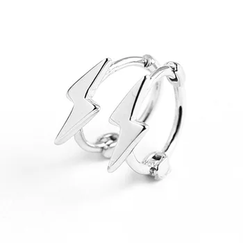 ElfoPlataSi Pravi 925 Sterling Silver Fashion Geometrijske Strele Hoop Uhan Za Ženske Poroko Fine S925 Debelo Nakit DA73