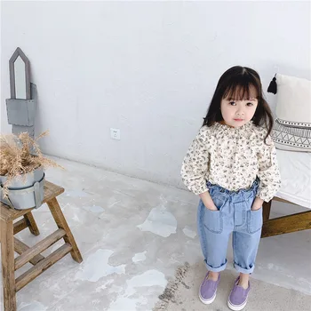 Childrenswear Spomladi Nova Dekleta korejski Dolgo sleeved Majico Majica Dekle Bluzo dekleta majice baby dekle bluzo