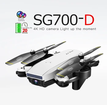 SG700D brezpilotna letala Z Dual Camera HD 4K 1080p Quadcopter FPV Fotografija WiFi Helikopter Daljinski upravljalnik Zložljive Igrače Fant Teen Dron