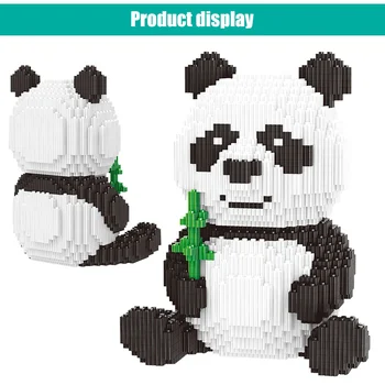 3689pcs Ustvarjalca DIY Assemable Panda Mini Bloki Izobraževalne Živali, Igrače za Otroke gradniki Model Opeke