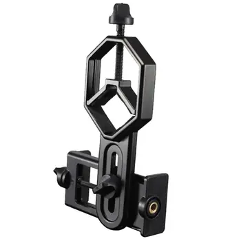 Črno, Nastavljivo Kovinsko/ABS mobilni telefon Mount Adapter Mikroskopom Madeži Področje Teleskop Posnetek Nosilec za Mobilni Telefon na Stojalo Držalo